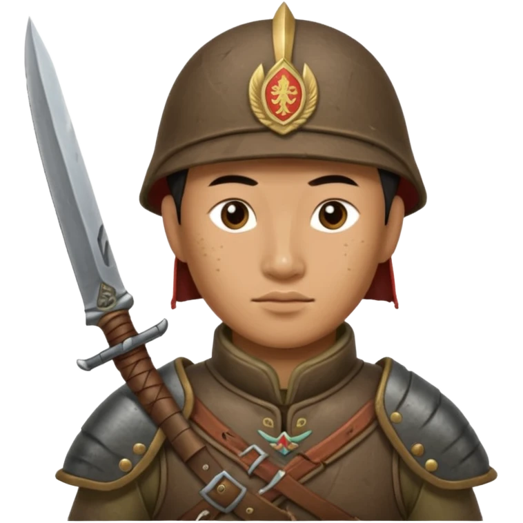 horse mogolian ancient army with small knife emoji
