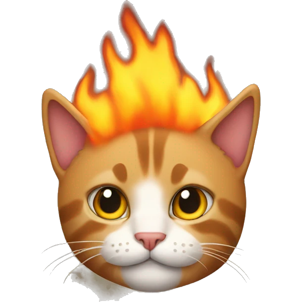 cat fire emoji