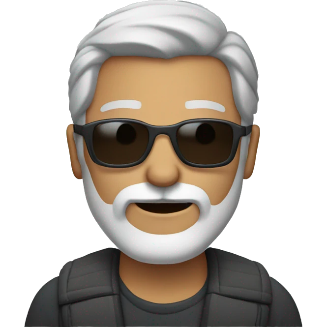 gray-haired man with beard and sunglasses emoji