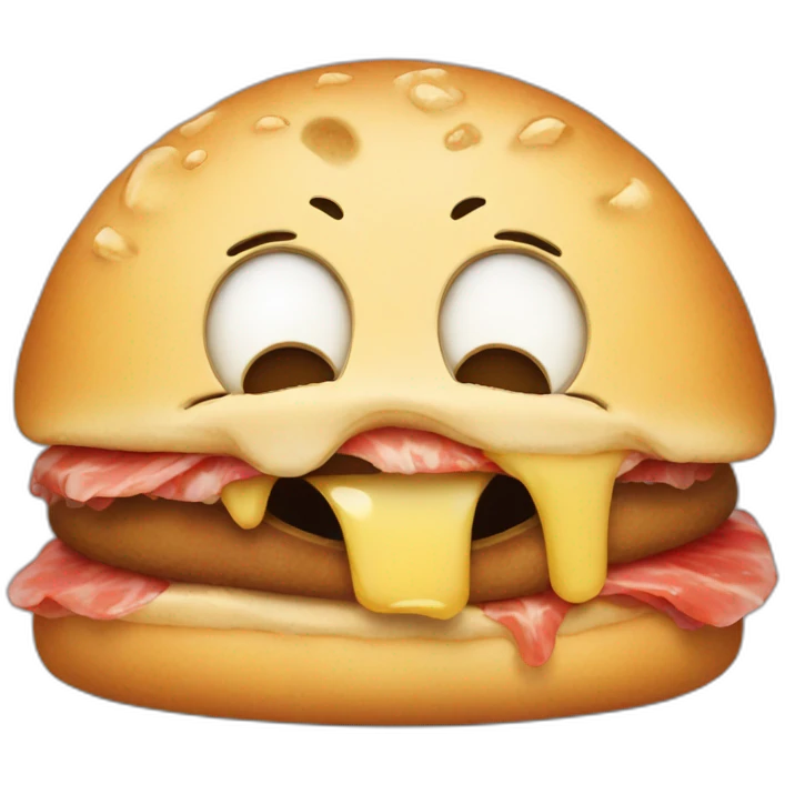 A gluttonous face that eats everything emoji