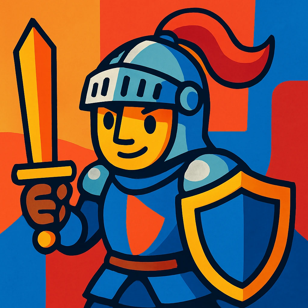 рыцарь, vibrant toon style emoji