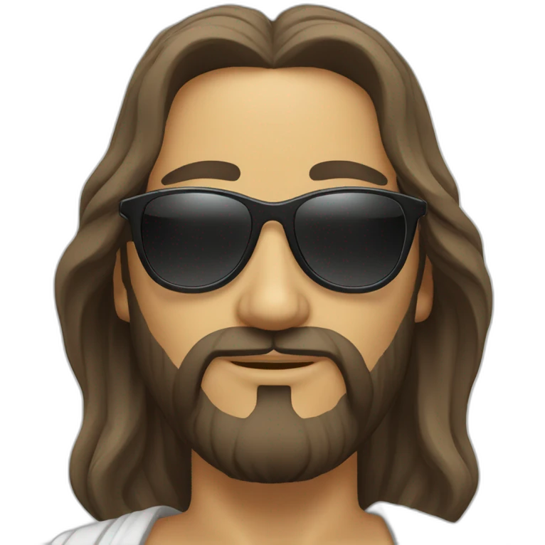 zen jesus with sunglasses realistic emoji