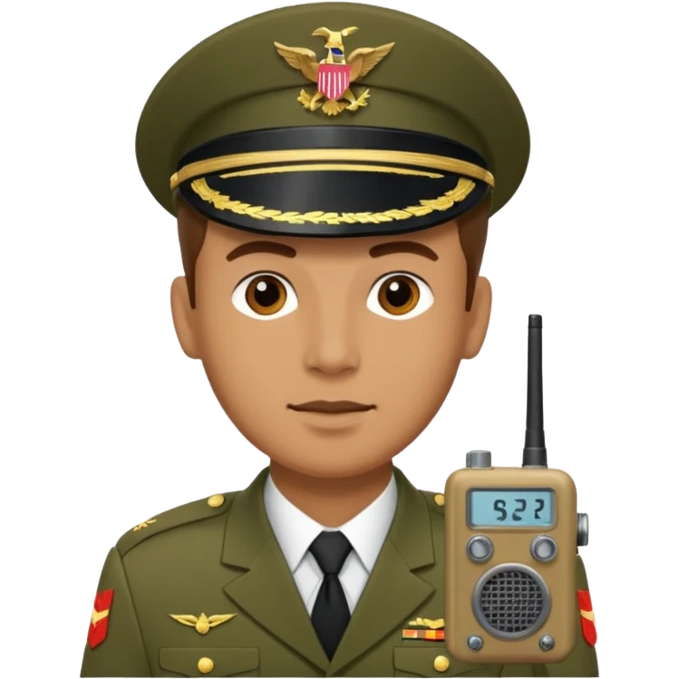 Military man with radio  emoji