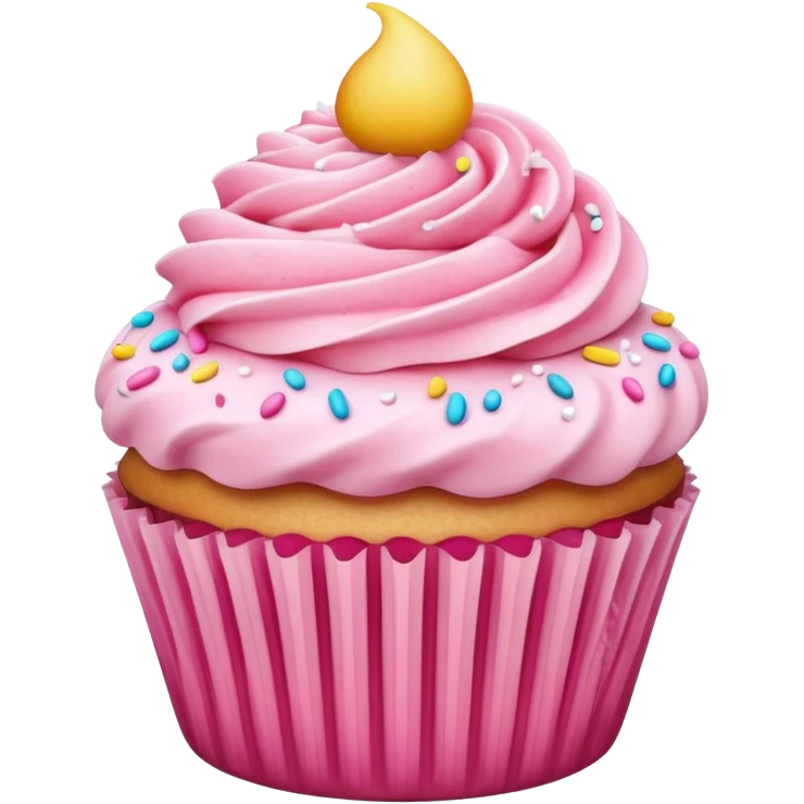 Cupcake with pink icing emoji