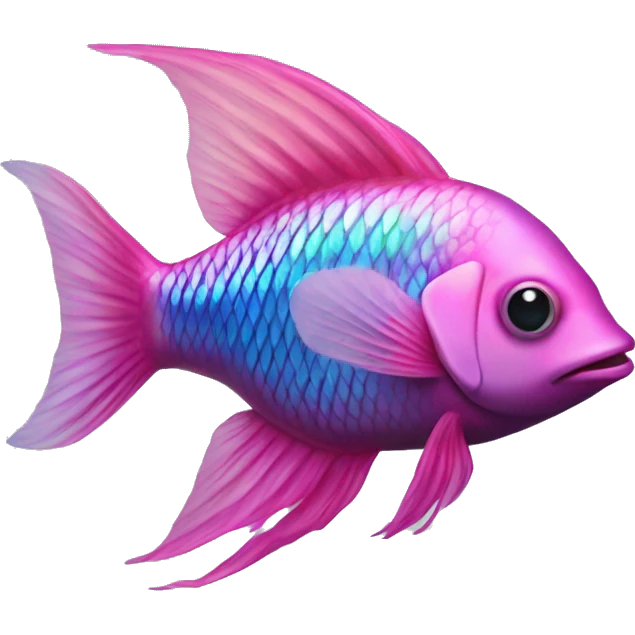 Iridescent betafish pink emoji