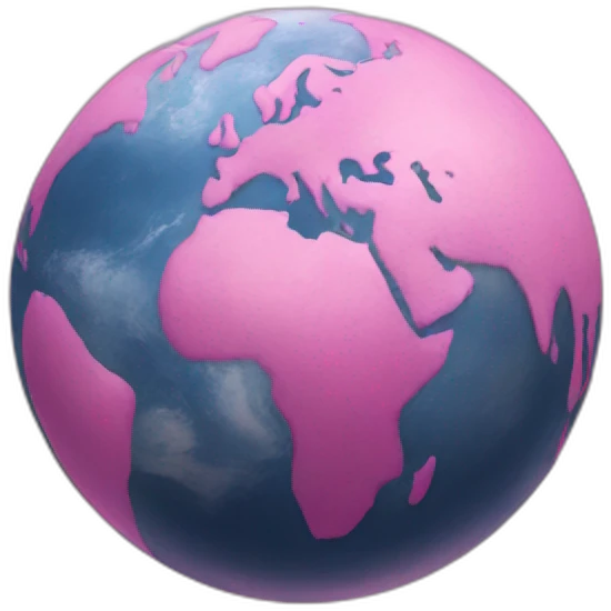 pink earth emoji