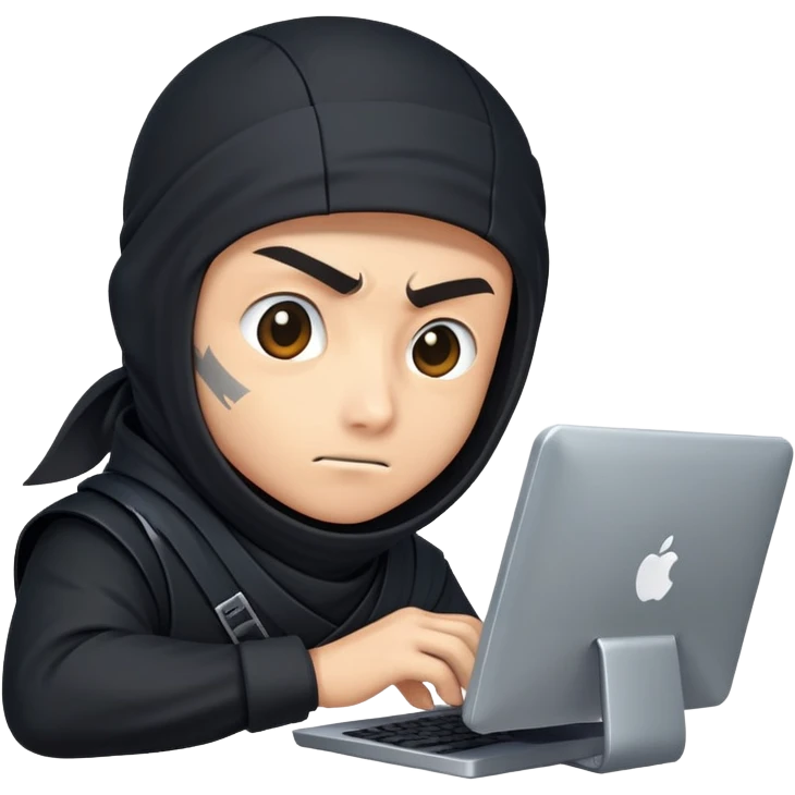 ninja Developer with computer emoji
