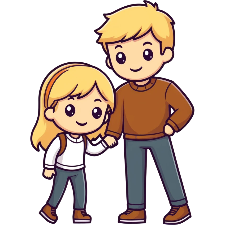 wedding Girl with blonde hair and man with brown hair emoji