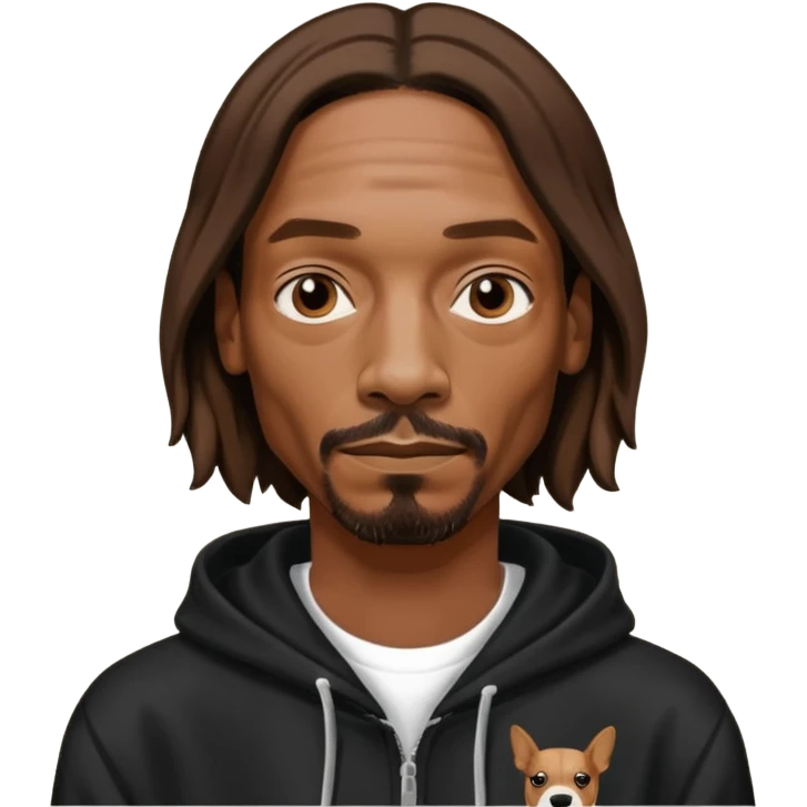 snoop dogg with black hoodie emoji