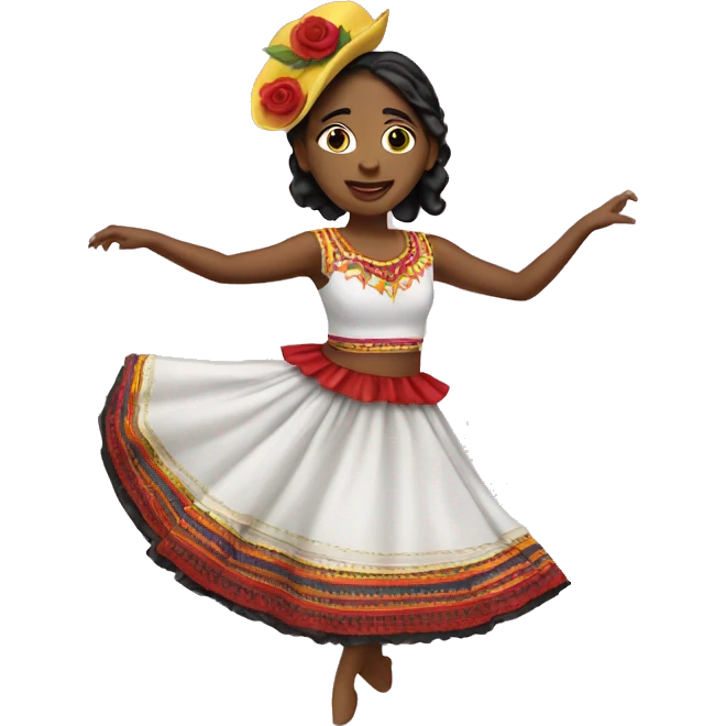 dancer with typical Colombian dress emoji