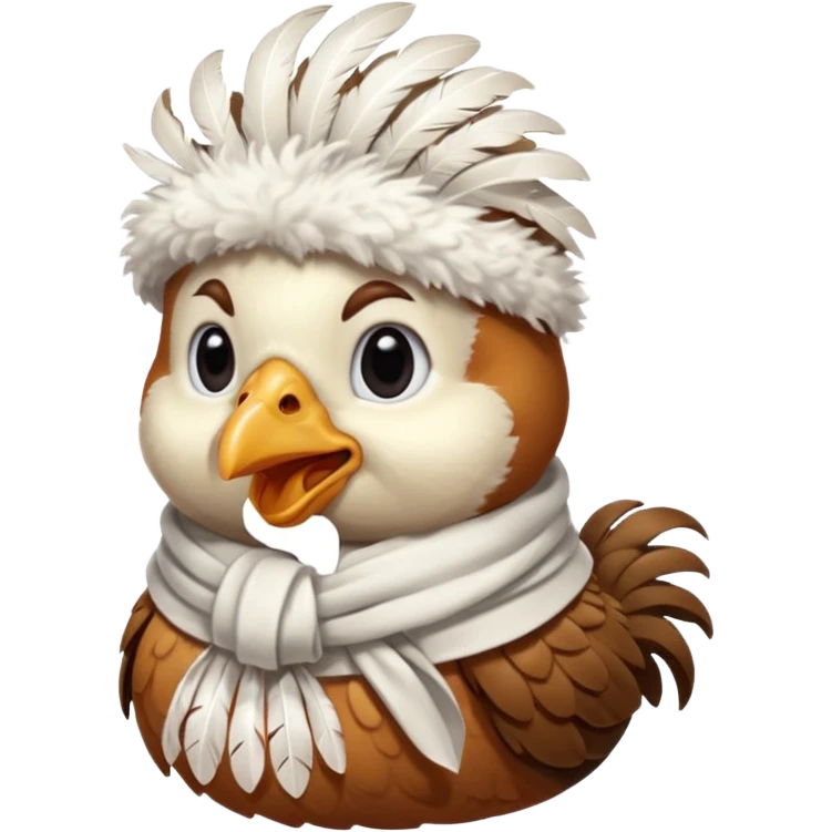 chicken with scarf emoji