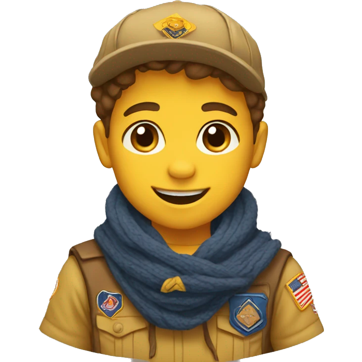 cub scout with scarf emoji