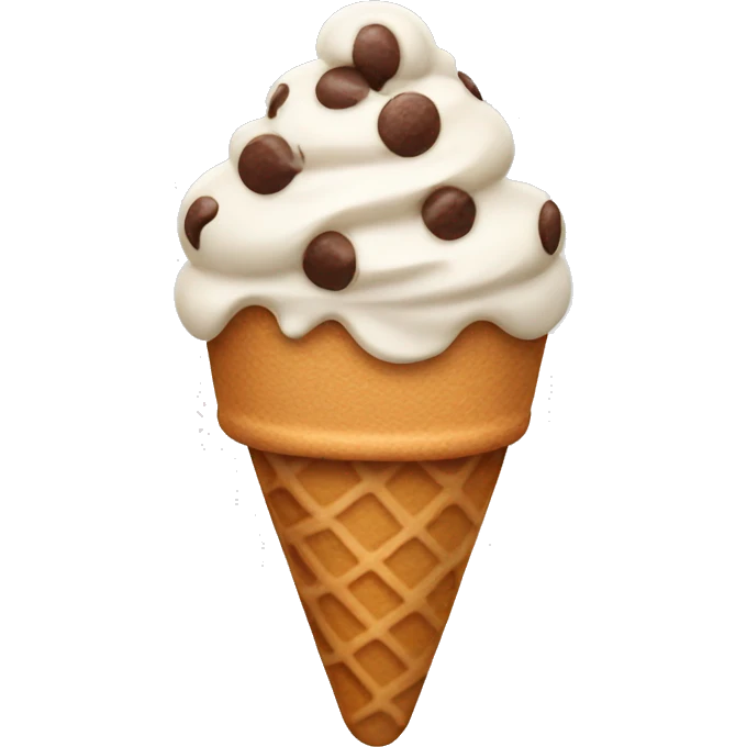 ice cream with chocolate chip cookie  emoji