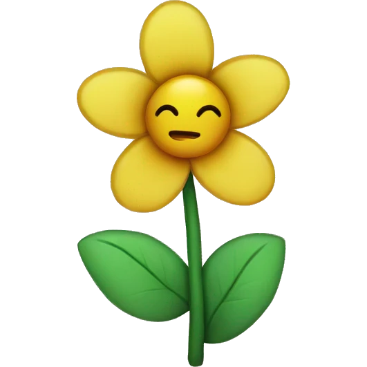Flower drawn by a kid emoji