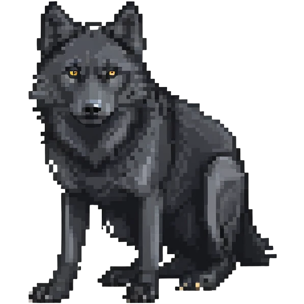 black wolf emoji