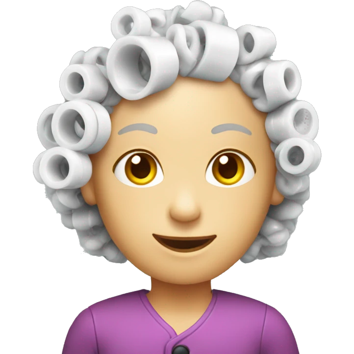 one plastic curler emoji