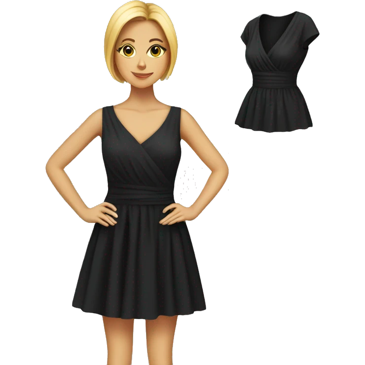 a black dress with a measuring tape wrapped around it emoji