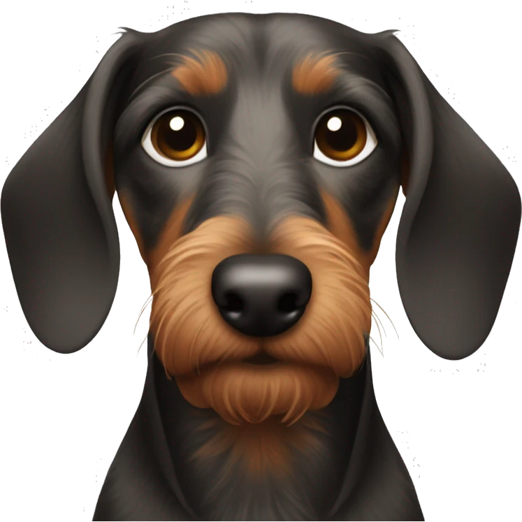 wirehaired dachshund face emoji