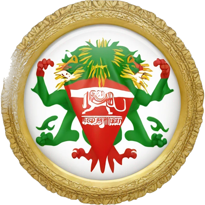 Iran flag lion sun emoji