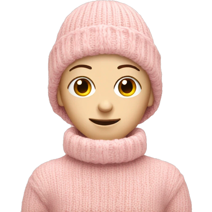 pale pink knitted jumper emoji