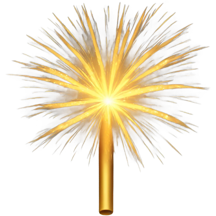 Golden firework emoji