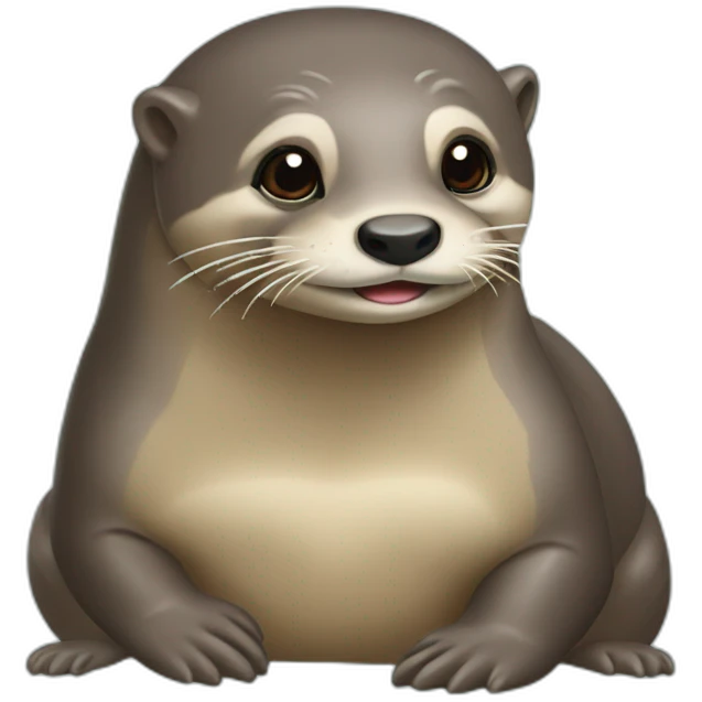 Loutre sur tortue  emoji