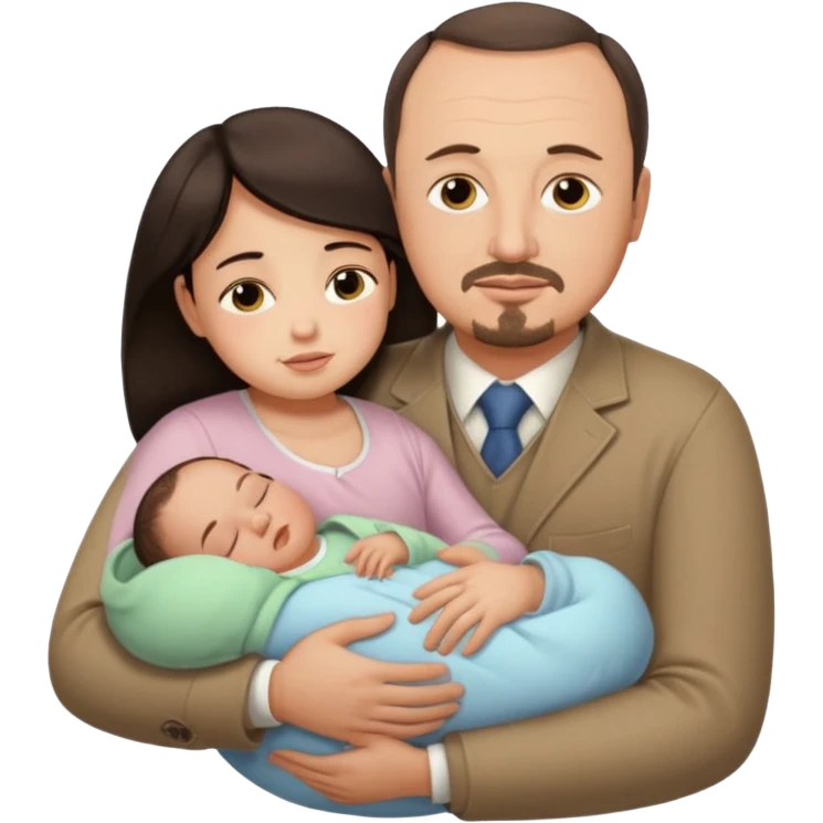 Rafael Benitez coach in his arms sleeps a baby emoji