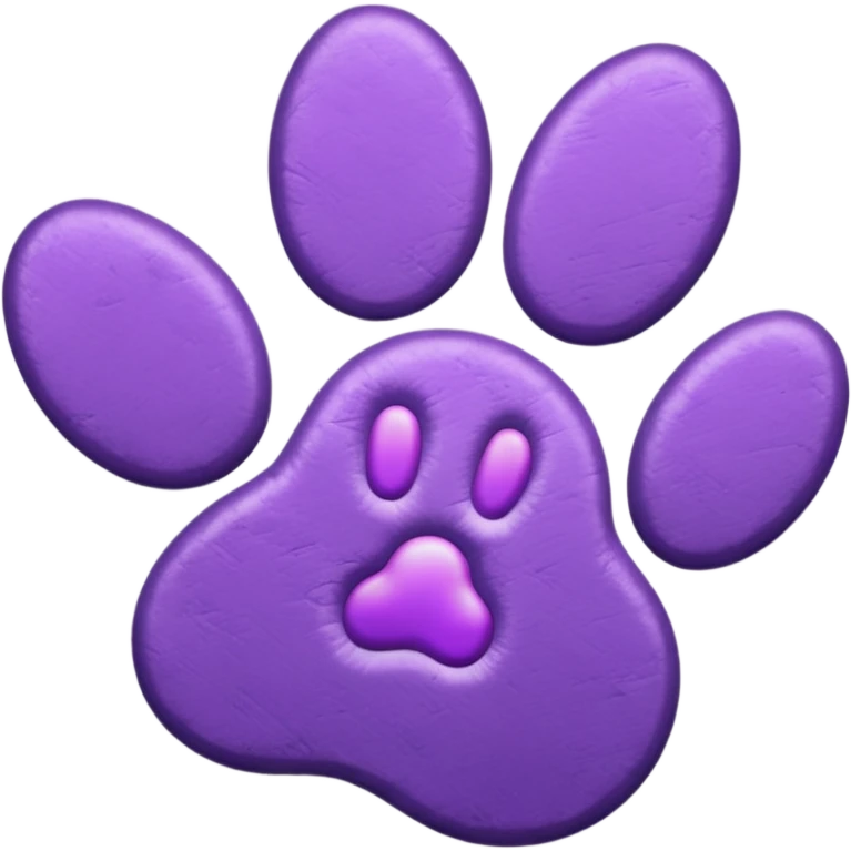 purple pawprint emoji