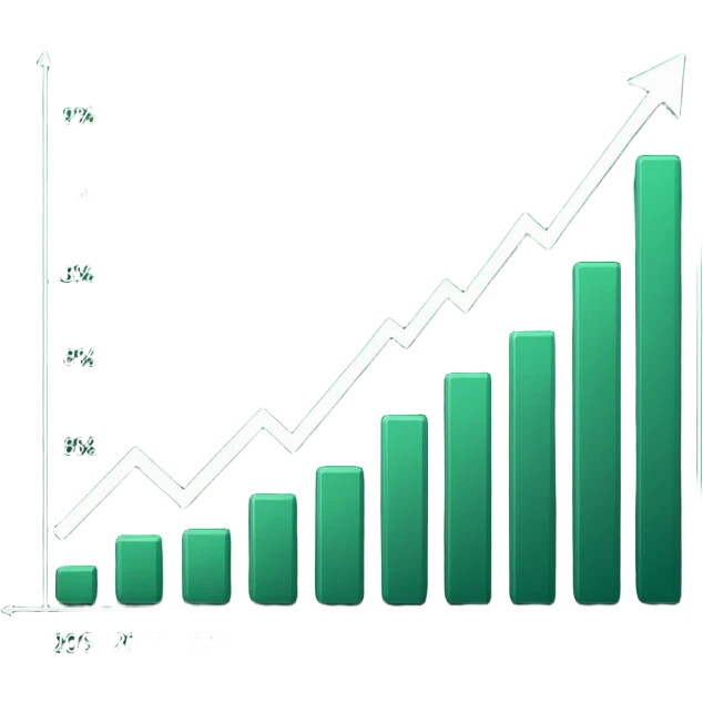 dark green growth graph emoji