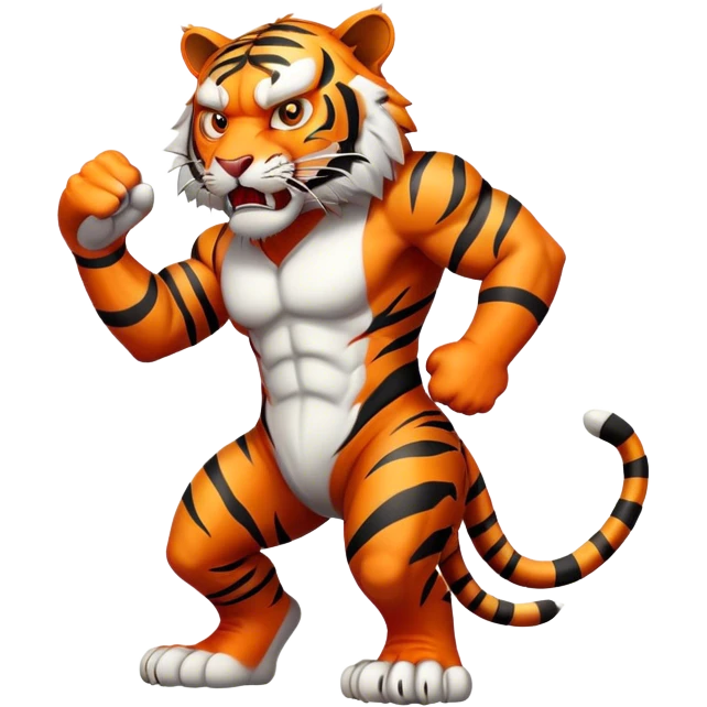 ANGRY Tiger  ful;l body emoji