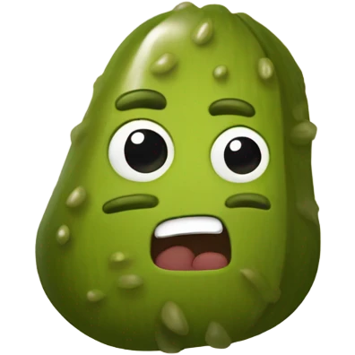 Skin colored pickle with two wrinkly spheres at the base emoji