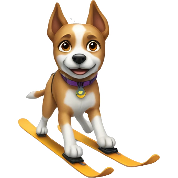 Dog skiing  emoji