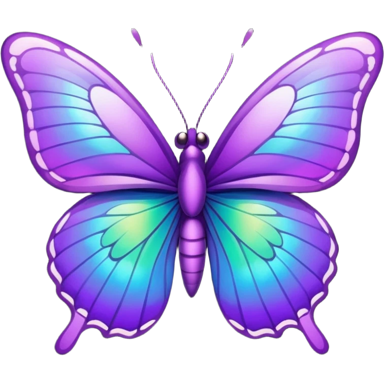 Purple butterfly in emoji emoji