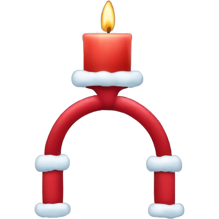 Red Christmas candle arch   emoji