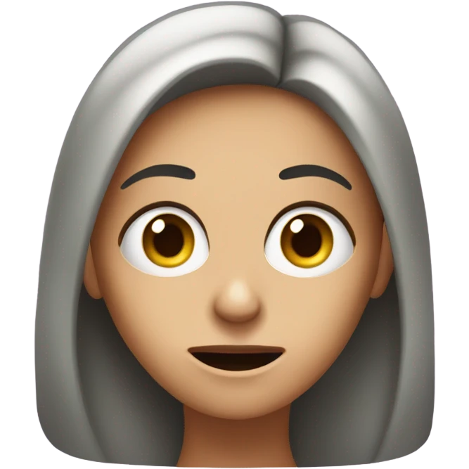 Woman being scared emoji