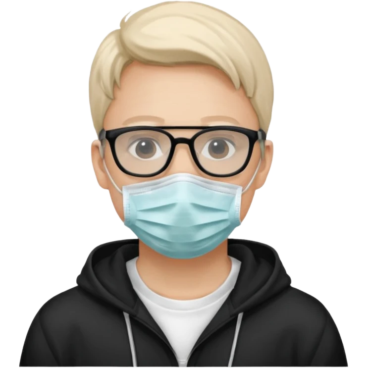 emojis.com man-with-medical-mask-and-white-hoody-and-black-glasses emoji