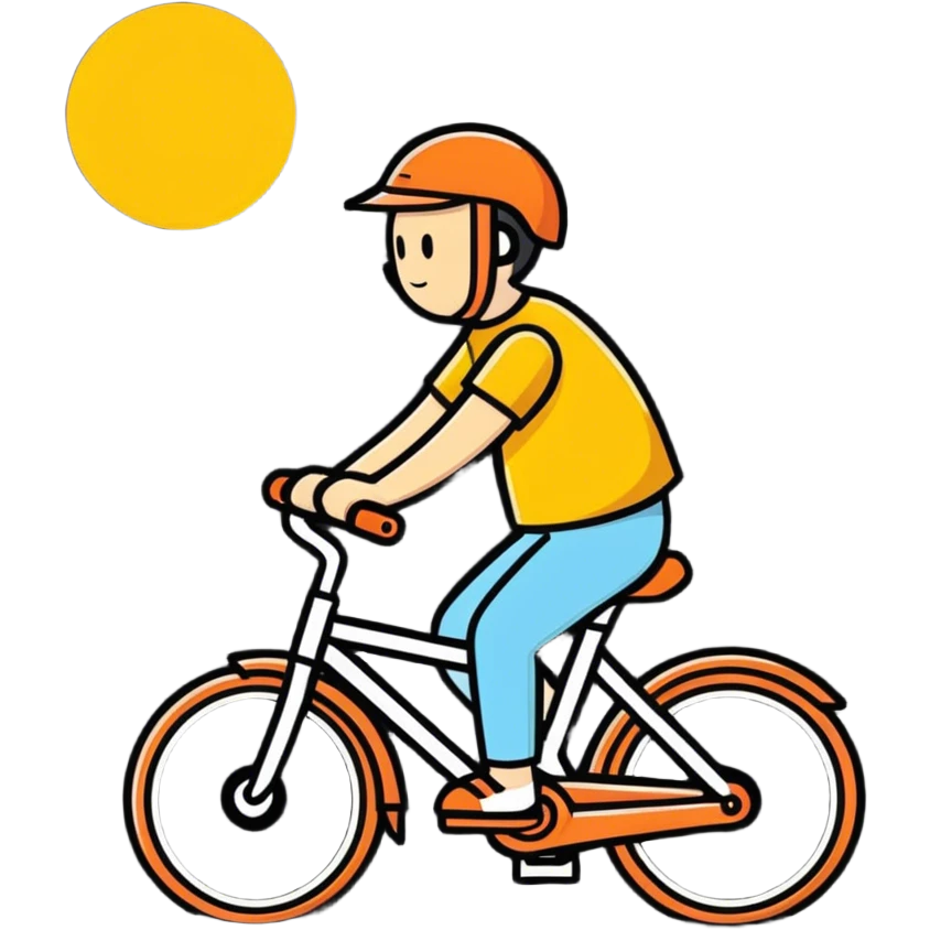 Riding bike in sun  emoji