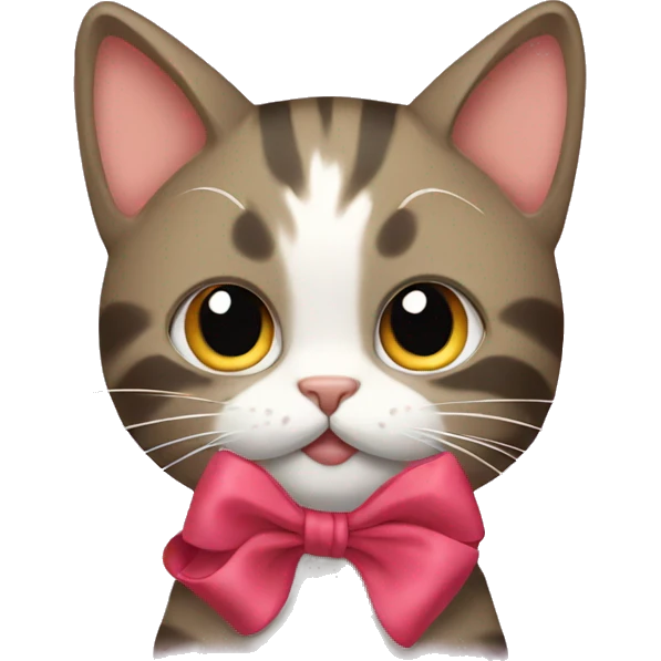 Cat with bow emoji