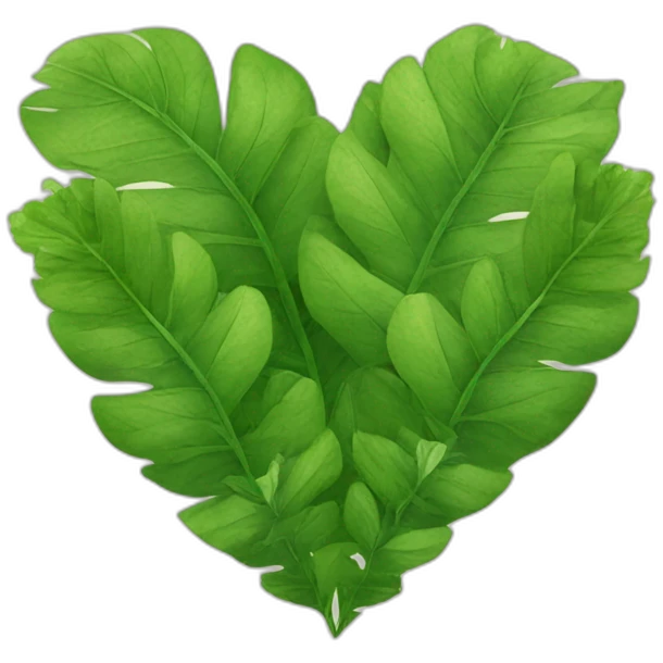 heart of leaves and plants emoji
