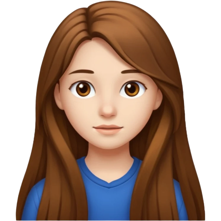 teen girl with long hair emoji