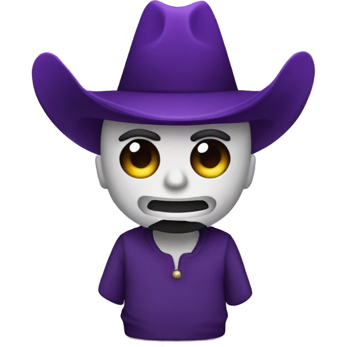 Demonio con sombrero color morado emoji