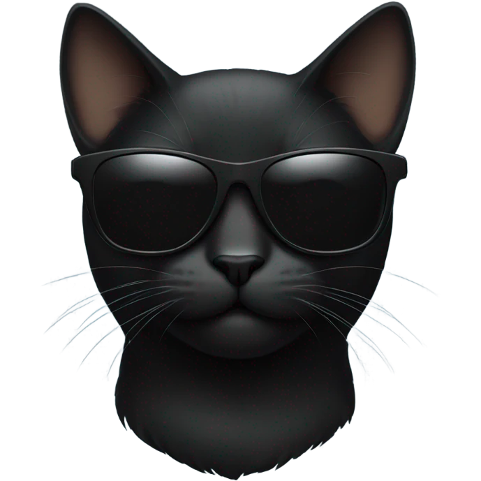 black cat with sunglasses  emoji