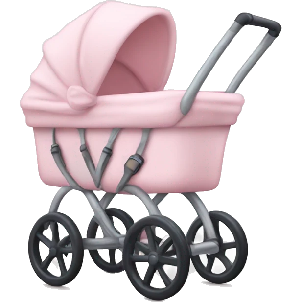Light pink baby stroller cute emoji