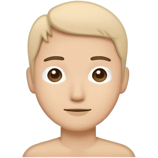 Simple person figure, minimalist stick figure style emoji