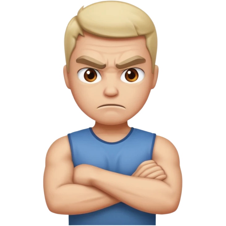 Angry with arms crossed emoji