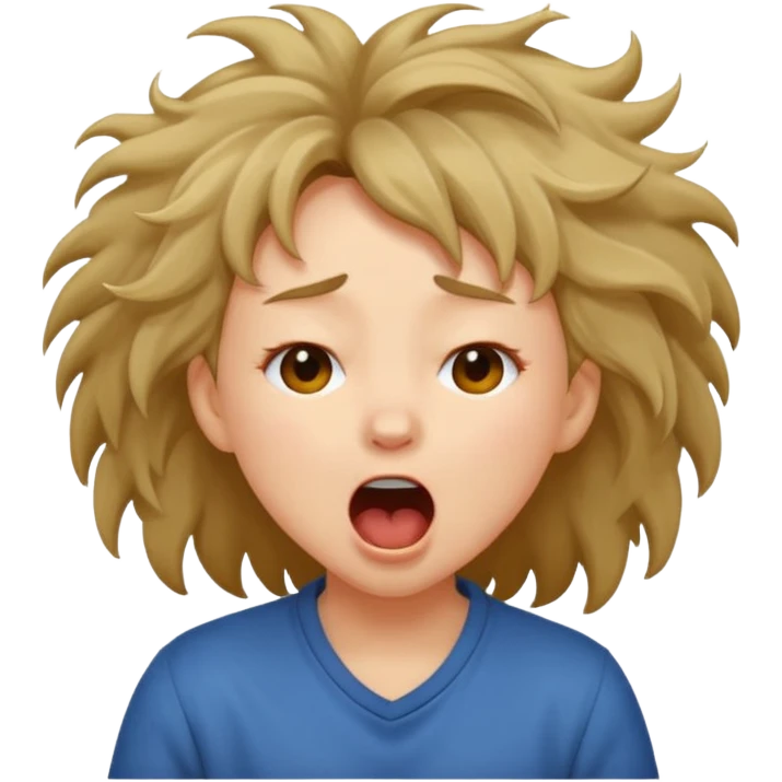 girl waking up emoji