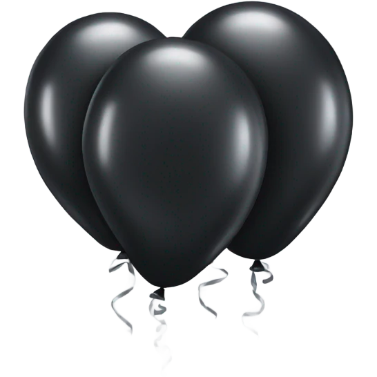 Black birthday baloons emoji