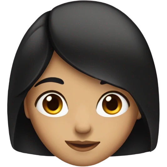 Black hair girl emoji