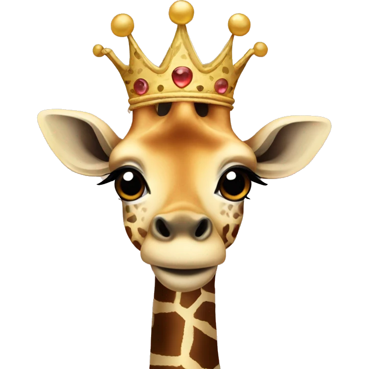 giraffe with crown emoji