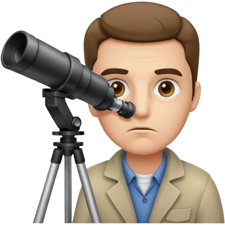 Jealousy - fear of losing someone's affection to a rival - looking through telescope emoji